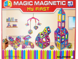 Magic Magnetic Детский конструктор магнитный, 54 детали / разноцветный