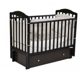 Антел Кровать детская Алита автостенка, маятник универсальный, качалка / цвет венге