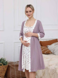 Hunny mammy Комплект для беременных и кормящих 10520, размер 170,176- 92-98 / цвет коричневый-молочный