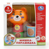 "Умка" Развивающая пирамидка Мишка (животные, цвета, счет)