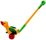 Каталка Утенок с ручкой 7925