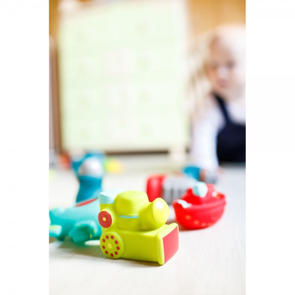 Пома Набор игрушек для купания Тройка / цвет голубой, зеленый, красный