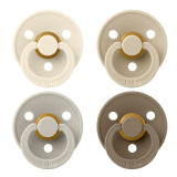 Набор пустышек латексных BIBS Colour, 4 шт. - Ivory/Sand/Vanilla/Dark Oak, 0+ мес.