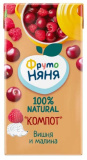 ФрутоНяня Компот из вишни и малины 0,5 л