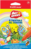 Гелевые мелки Artberry Twist с поворотным механизмом, 6 цветов
