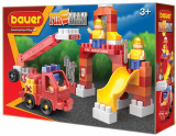Bauer Конструктор "Fireman", набор "Пожарная машина и тренировочная площадка"
