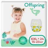 Offspring Трусики-подгузники расцветка Лимоны, XXL 15-23 кг. 24 шт.