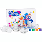 Genio Kids Набор для творчества Самый стильный чайный сервиз / цвет белый