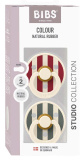 Bibs Набор латексных пустышек Studio Colour, 0+ Block - Ruby Pine Mix
