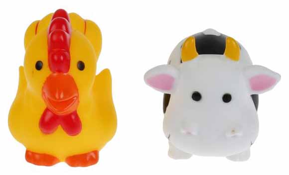 Играем вместе Игрушки для ванны "Корова + петух"