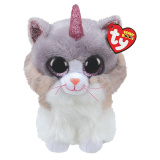 TY Мягкая игрушка Beanie Boo's Котенок Ashe / цвет серый