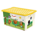 Little Angel Детский ящик "Три кота. Игры: веселье" / цвет Желтый