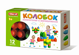 Конструктор Колобок, 12 деталей в коробке