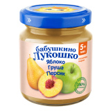 Бабушкино Лукошко Пюре Яблоко груша персик 100гр 5 мес