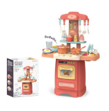 Fashion Kitchen Сюжетно Игровой детский набор 889-176 Кухня детская игровая (подсветка, звук) / цвет коралловый
