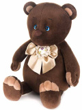 Maxitoys Luxury Мягкая игрушка Романтичный Медвежонок с бежевым бантом, 25 см