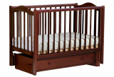 Кроватка маятник универсальный "Кубаночка-1" / орех темный