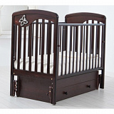 Кровать детская "Джулия" Бабочка маятник универсальный / махагон