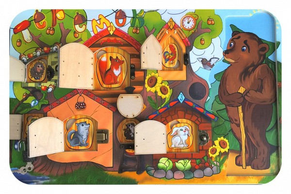 Бэмби Доска деревянная развивающая "Теремок"