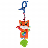 Умка Текстильная игрушка-погремушка Лиса на блистере 307502 / цвет оранжевый