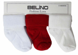 Belino Носки с отворотами для девочки, 3 штуки