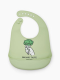 Happy Baby Нагрудный фартук силиконовый / цвет green