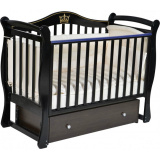 Кровать детская "Julia"(11) автостенка,универсальный маятник,закр.ящик (шоколад)