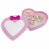 1Toy Набор украшений Sweet heart Bijou в шкатулке Единороги, 8 колец / цвет розовый, белый
