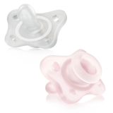 Chicco Пустышка сил. PHYSIOFORMA MINI SOFT /цвет pink, 0-2 мес, 2 шт 00073289110000