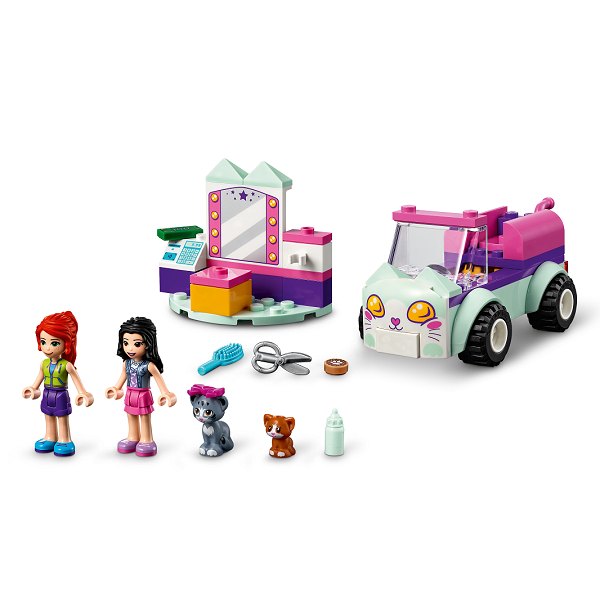 Lego Friends Конструктор Передвижной груминг-салон для кошек / цвет белый, фиолетовый, розовый