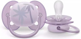 Avent Пустышка Ultra soft силиконовая, 0-6 месяцев / цвет пальма-сиреневый