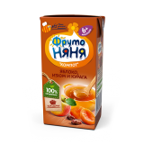 Фрутоняня Компот 0,2л Яблочный с экстрактом Изюма, Кураги