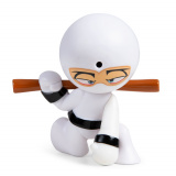 Fart Ninjas Фарт Ниндзя.Игрушка "Пукающий" Ниндзя белый с шестом