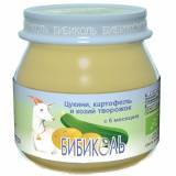 БИБИКОЛЬ пюре органическое цукини, картофель и козий творожок (с 6 месяцев) 80г