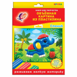 Объемная картина из пластилина "Слоник"