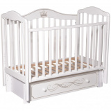 Кровать детская Алита 77 а/с, универсальный маятник поперечного и продольного качания / цвет белый