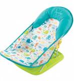 Summer infant Лежак с подголовником для купания Deluxe Baby Bather / цвет бирюзовый с морскими обитателями