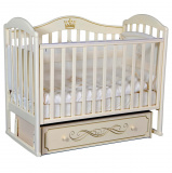 Антел Кровать детская "Анита" (99) автостенка, универсальный маятник, закрытый ящик / цвет слоновая кость