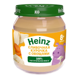 Heinz Пюре Сливочная курочка с овощами, с 8месяцев, 115г