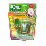 Slimy Слайми. Набор для создания слайма Монстры с игрушкой, зеленый