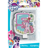 Свеча-цифра №5 "My Little Pony"