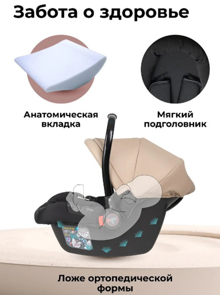 Farfello Автокресло к коляске Aimile / цвет Cream PU (кремовая кожа)