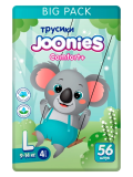 Joonies comfort+ подгузники-трусики для детей размер l 9-14 кг 56 шт.