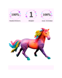 Игрушка фигурка серии "Мир фэнтези". Сказочная оранжевая лошадь. 
