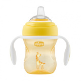 Chicco Чашка-поильник Transition Cup (силиконовый носик), 200 мл / цвет желтый