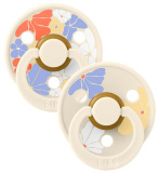 Bibs Набор латексных пустышек Studio Colour, 6+ месяцев Morning Bloom - Ivory Mix