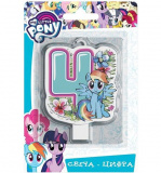 Свеча-цифра №4 "My Little Pony"