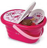 Набор посудки в корзине для пикника Hello Kitty, цвет красный