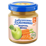 Бабушкино Лукошко Пюре из Моркови и Яблок 100г 5 мес