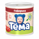 Тема мясное пюре, 90гр говядина, гомогенизированное